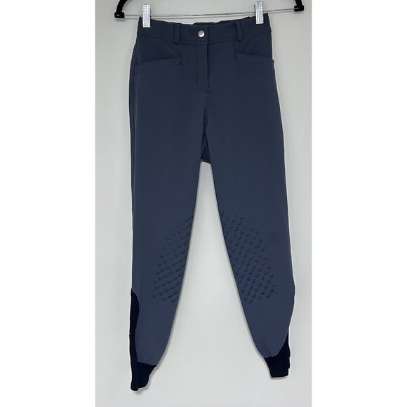 LEMIEUX KNEE GRIP BREECHES Gray Horseback Riding Pants UK 6 US 22 - Picture 1 of 9